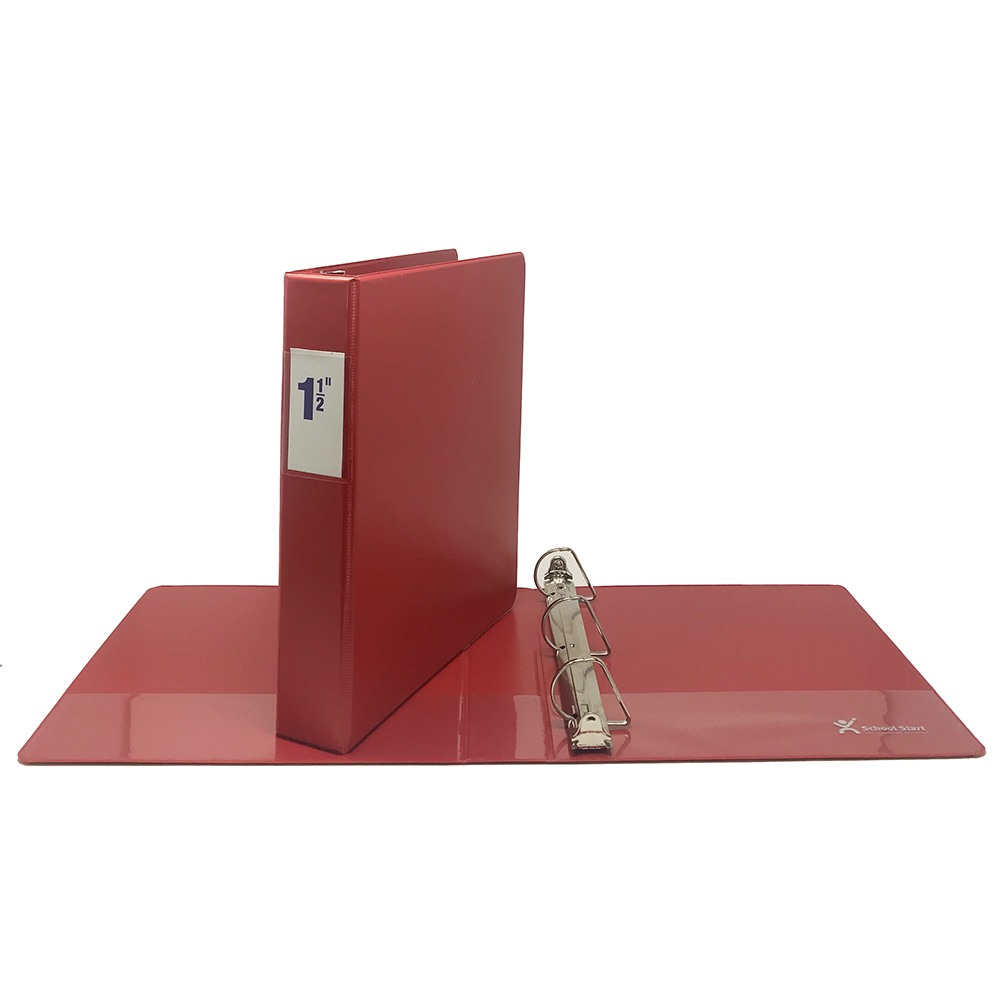 School Start D-Ring Binder (1.5", Red)